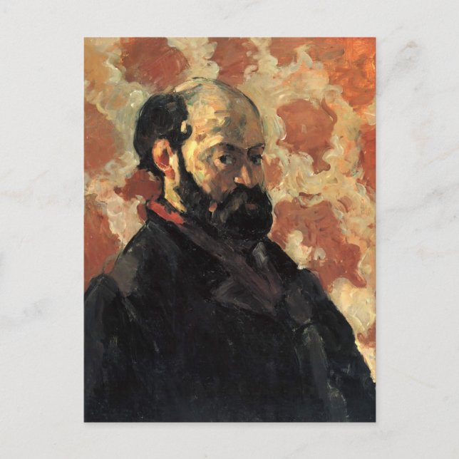 Carte Postale Paul Cezanne - Autoportrait, arrière - plan rose (Devant)