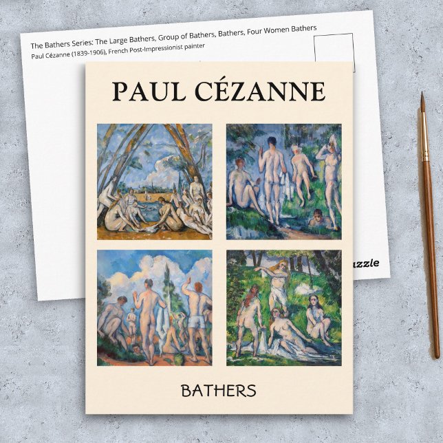 Carte Postale Paul Cezanne - Baigneurs Sélection de Chefs-d'œuvr (Créateur téléchargé)