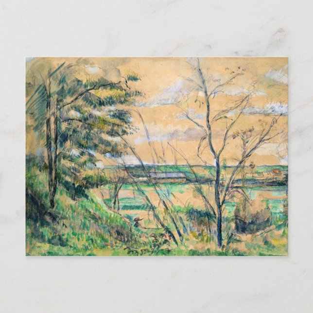 Carte Postale Paul Cezanne Dans la vallée de l'Oise (Devant)