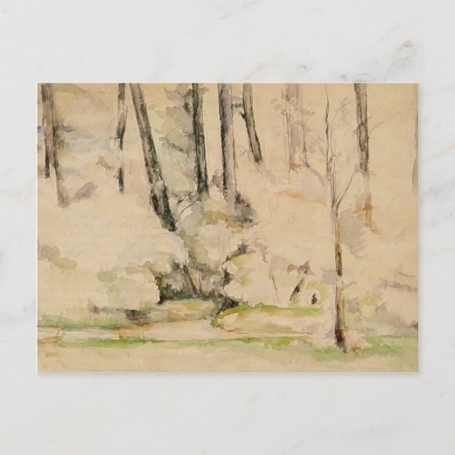 Carte Postale Paul Cezanne - Dans les bois (Devant)