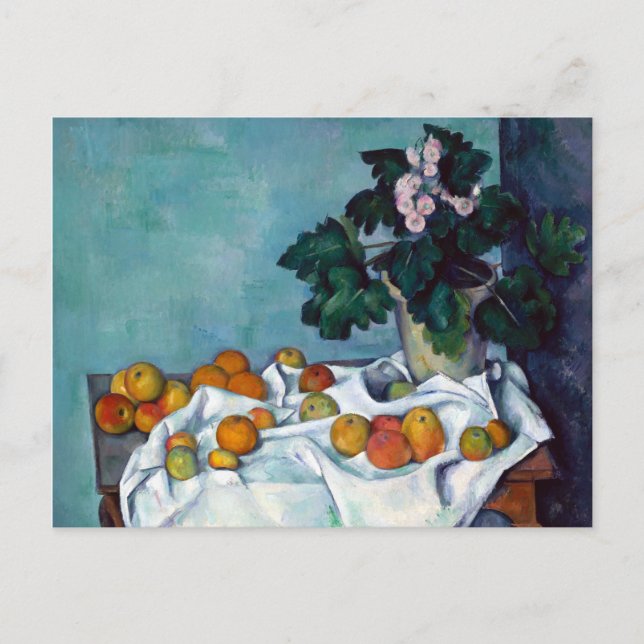 Carte Postale Paul Cezanne Demeure Vie Pommes et Primroses (Devant)