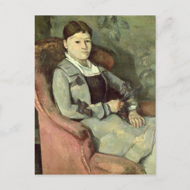 Carte Postale Paul Cezanne | La Femme de l'artiste dans un faute (Devant)