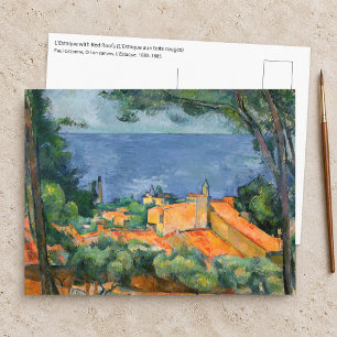 Carte Postale Paul Cezanne - L'Estaque aux toits rouges
