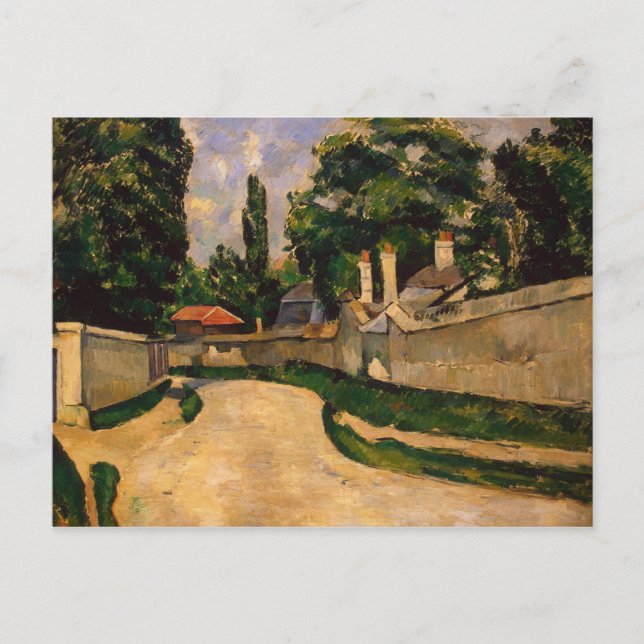 Carte Postale Paul Cezanne | Maisons le long d'une route, vers 1 (Devant)