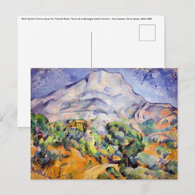 Carte Postale Paul Cezanne - Mont Sainte-Victoire, Route de la T (Devant / Derrière)