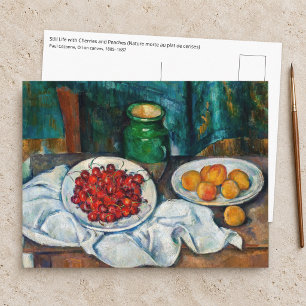 Carte Postale Paul Cezanne - Nature morte aux cerises et aux pêc