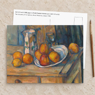 Carte Postale Paul Cezanne - Nature morte avec pot à lait et fru