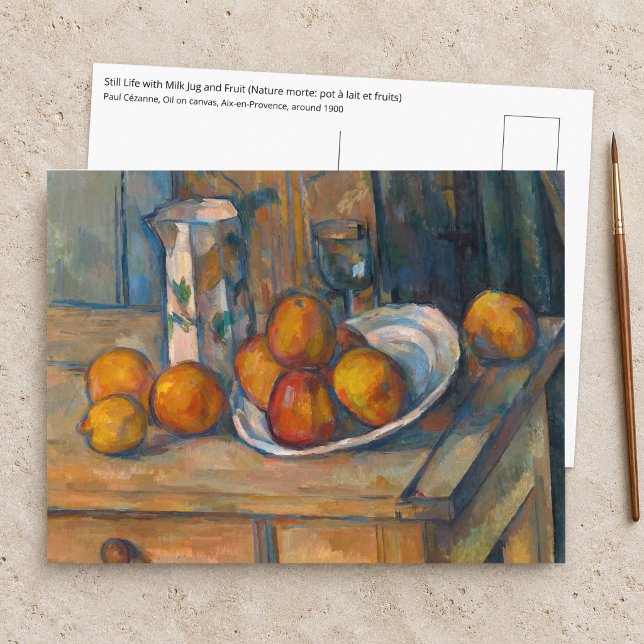 Carte Postale Paul Cezanne - Nature morte avec pot à lait et fru (Créateur téléchargé)