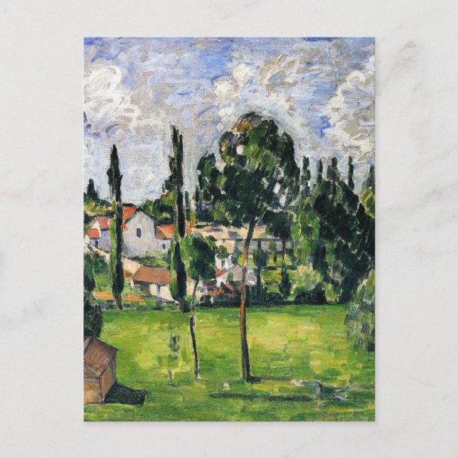 Carte Postale Paul Cezanne - Paysage avec ligne de flottaison, (Devant)