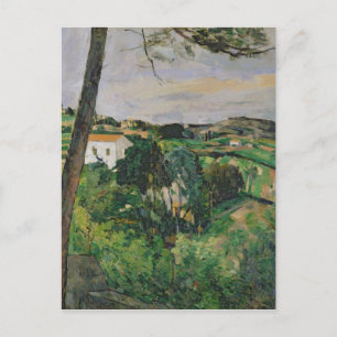 Carte Postale Paul Cezanne Paysage avec toit rouge ou le pin