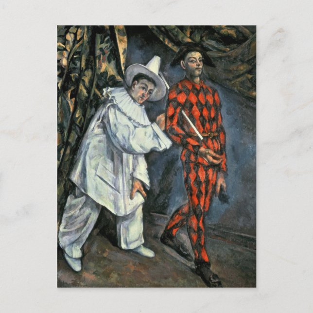 Carte Postale Paul Cezanne | Pierrot et Arlequin, 1888 (Devant)