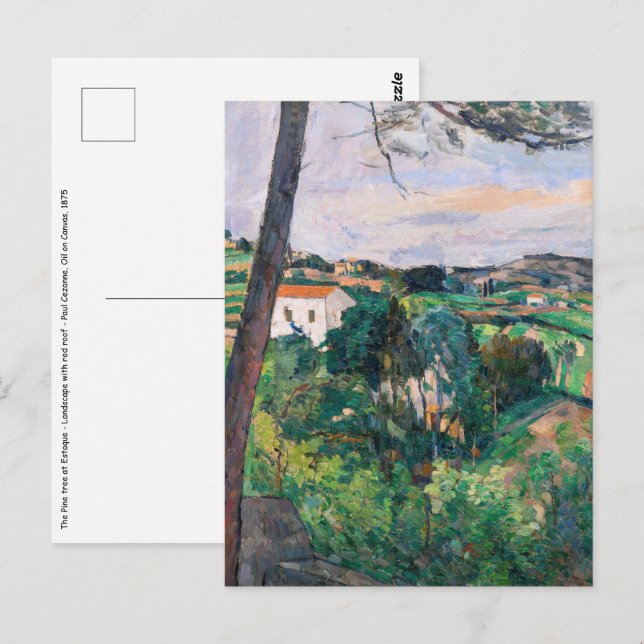 Carte Postale Paul Cezanne - Pin à Estaque (Devant / Derrière)