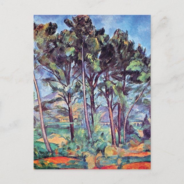 Carte Postale Paul Cézanne - Pins et Aqueduc Beaux-Arts (Devant)