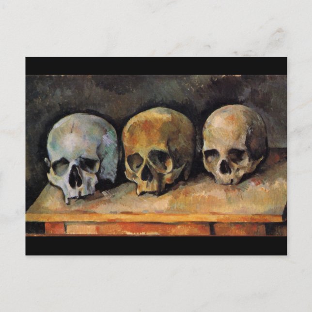 Carte Postale Paul Cézanne Skuls Still Life Fine Art (Devant)