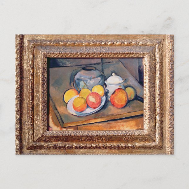Carte Postale Paul Cezanne | Vase recouvert de paille, sucrier e (Devant)