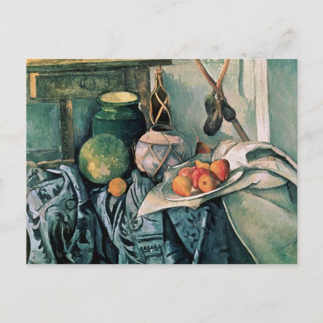 Carte Postale Paul Cezanne | Vie morte avec Pitcher et Aubergi (Devant)