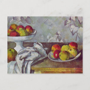 Carte Postale Paul Cezanne-Vie morte avec pommes et bol de fruit