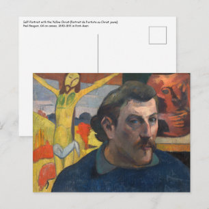 Carte Postale Paul Gauguin - Autoportrait au Christ jaune