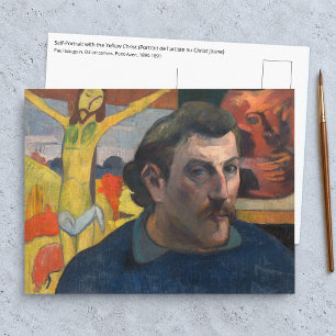 Carte Postale Paul Gauguin - Autoportrait au Christ jaune