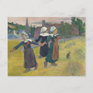 Carte Postale Paul Gauguin   Breton Girls Dancing, Pont-Aven, 18