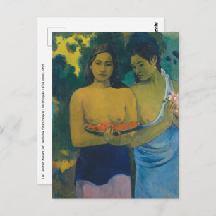 Carte Postale Paul Gauguin - Deux femmes tahitiennes