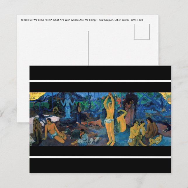 Carte Postale Paul Gauguin - D'où venons-nous ? (Devant / Derrière)