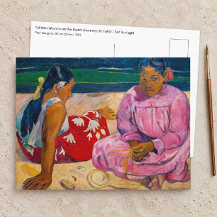 Carte Postale Paul Gauguin - Femmes tahitiennes sur la plage