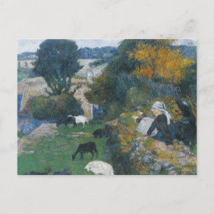 Carte Postale Paul Gauguin - La bergère bretonne