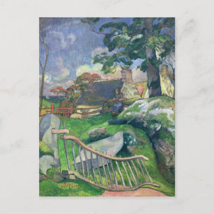 Carte Postale Paul Gauguin   La porte en bois ou, le gardien de 