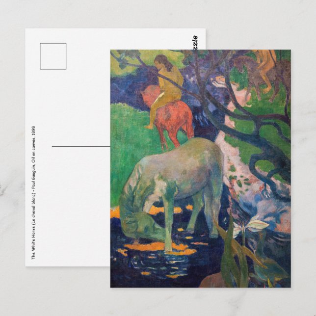 Carte Postale Paul Gauguin - Le Cheval Blanc (Devant / Derrière)