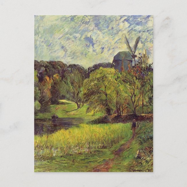 Carte Postale Paul Gauguin - Le moulin de la Reine (Devant)
