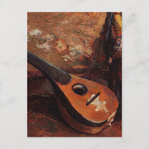 Carte Postale Paul Gauguin Mandolin Vintage sur une chaise