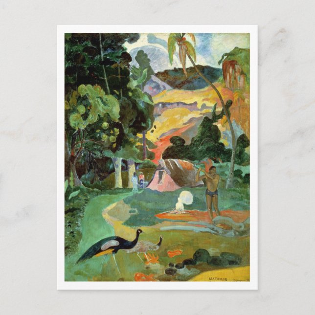 Carte Postale Paul Gauguin | Matamoe or, Landscap with Peacocks (Devant)