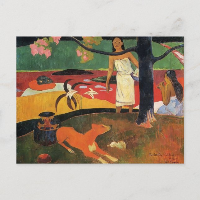 Carte Postale Paul Gauguin - Pâtorale tahitienne (Devant)