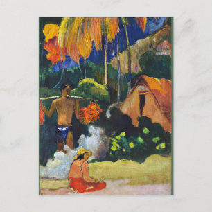 Carte Postale Paul Gauguin, Paysage à Tahiti,