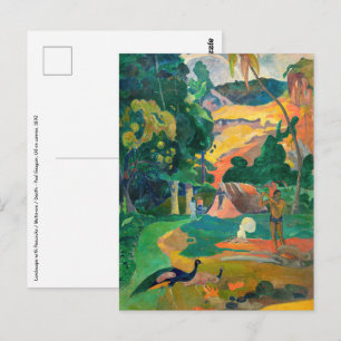 Carte Postale Paul Gauguin - Paysage aux paons / Matamoe
