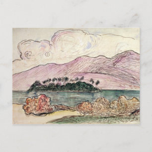 Carte Postale Paul Gauguin   Paysage tahitien (avec papier)