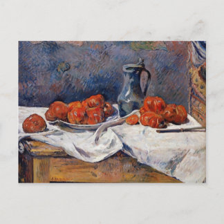 Carte Postale Paul Gauguin - Tomates et étain sur table