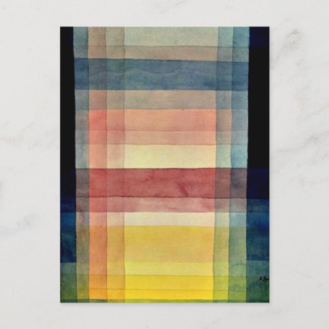 Carte Postale Paul Klee art : Architecture de la plaine (Devant)