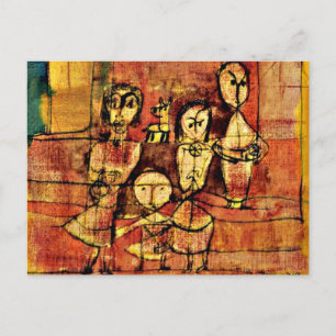 Carte Postale Paul Klee Art : Enfants et chien