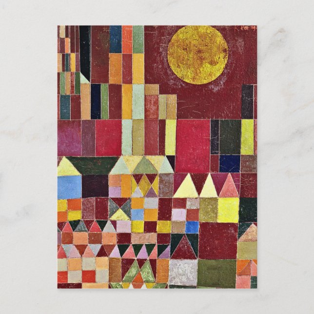 Carte Postale Paul Klee - Château Et Soleil (Devant)