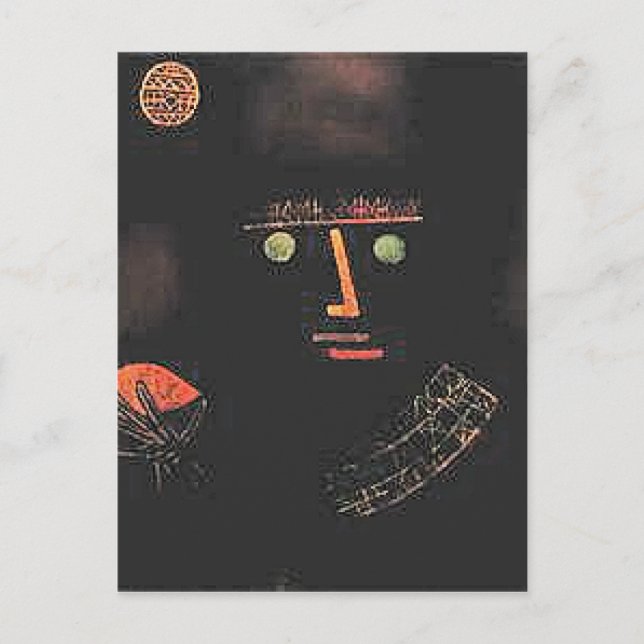 Carte Postale Paul Klee, Chevalier Noir, (Devant)