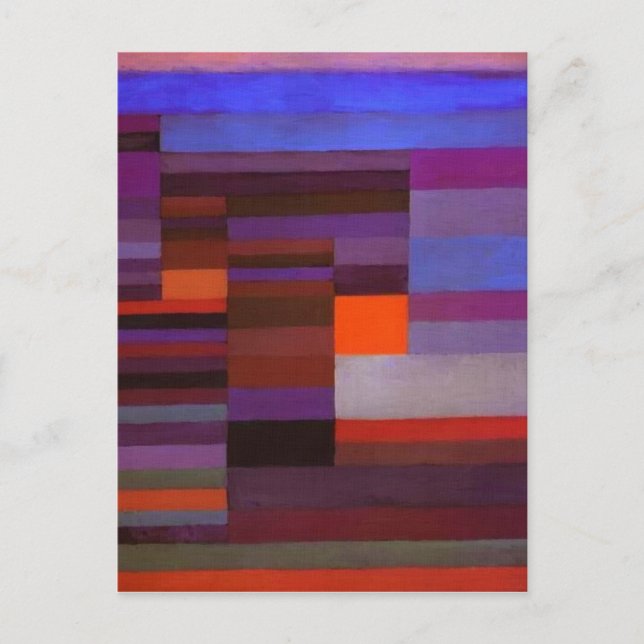 Carte Postale Paul Klee Fire Le Soir Art Abstrait (Devant)
