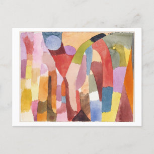 Carte Postale Paul Klee Peinture "Mouvement des chambres voûtées