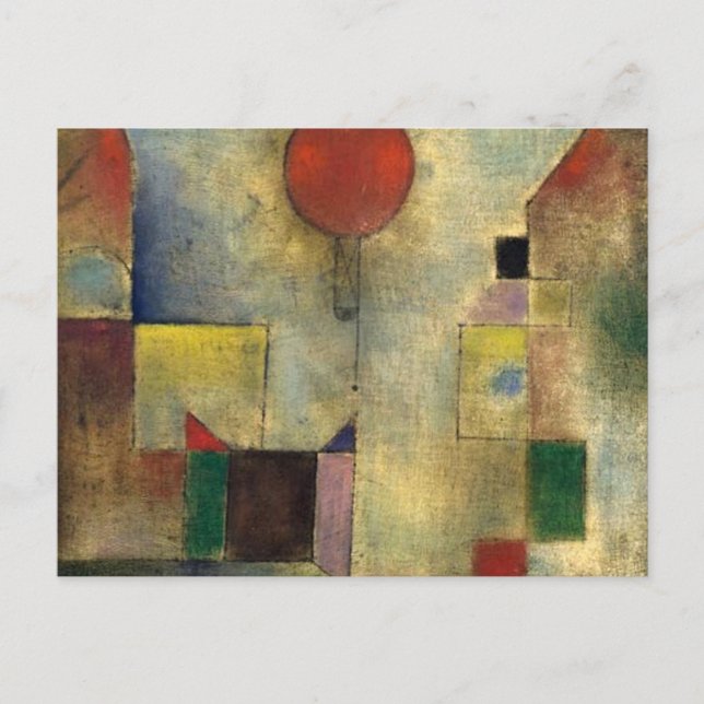 Carte Postale Paul Klee Red Balloon (Devant)