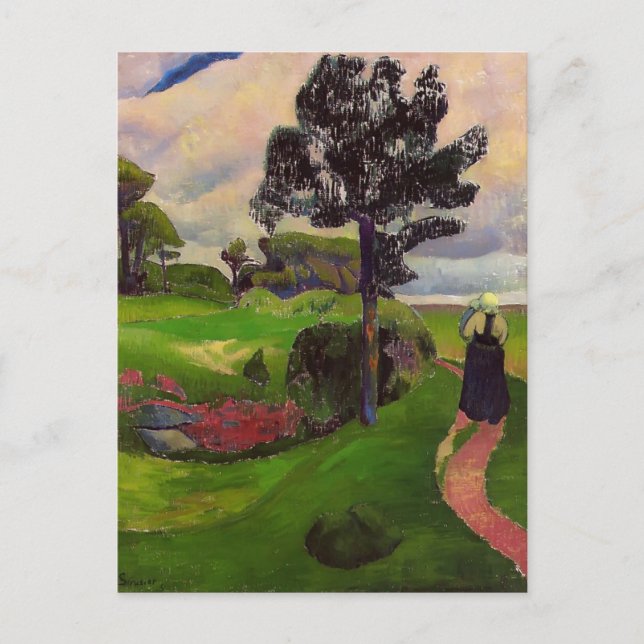 Carte Postale Paul Serusier-mère & enfant sur un paysage breton (Devant)