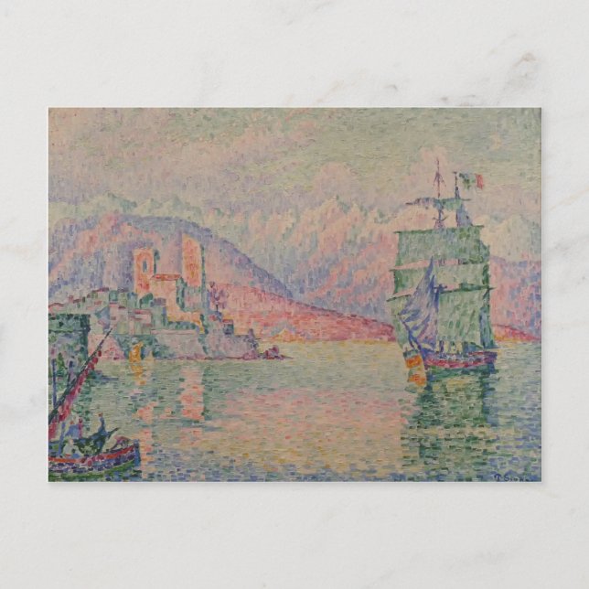 Carte Postale Paul Signac - Antibes, Soirée (Devant)