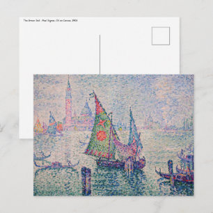 Carte Postale Paul Signac - La voile verte