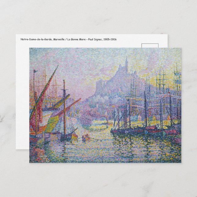 Carte Postale Paul Signac - Notre-Dame-de-la-Garde, Marseille (Devant / Derrière)