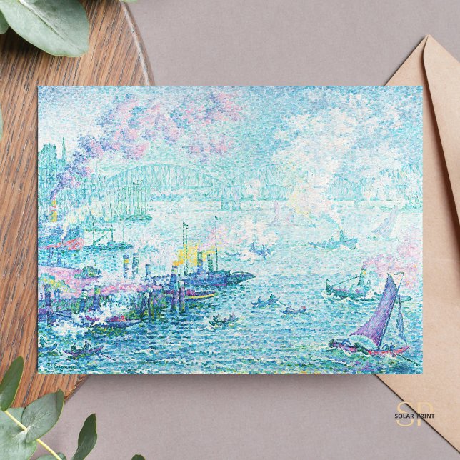 Carte Postale Paul Signac Port de Rotterdam Peinture Art Imprime (Créateur téléchargé)